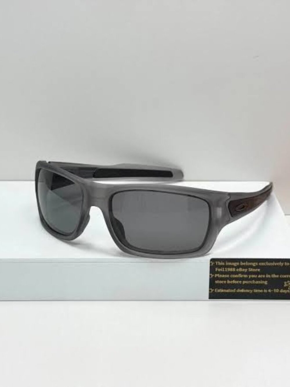 New! Oakley Turbine Matte Grey Ink Sunglasses Grey PRIZM Polarized - OO9263